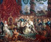 Louis-Philippe Crepin Louis XVIII relevant la France de ses ruines Spain oil painting artist